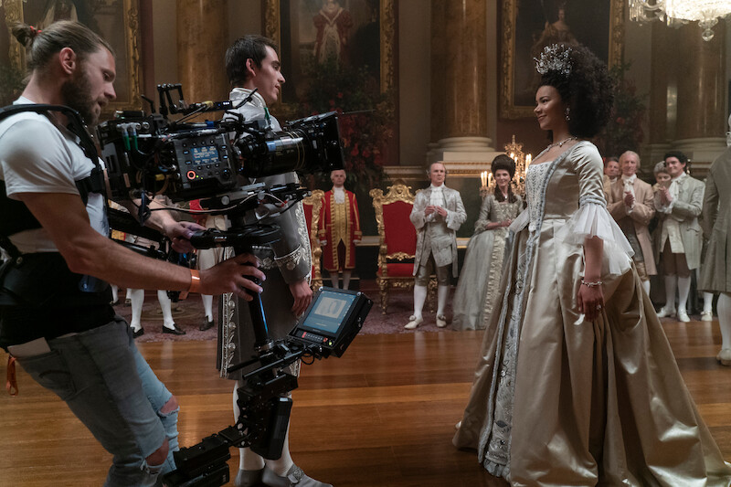 Corey Mylchreest as Young King George, Richard Cunningham as Lord Bute, Michelle Fairley as Princess Augusta, India Amarteifio as Young Queen Charlotte 