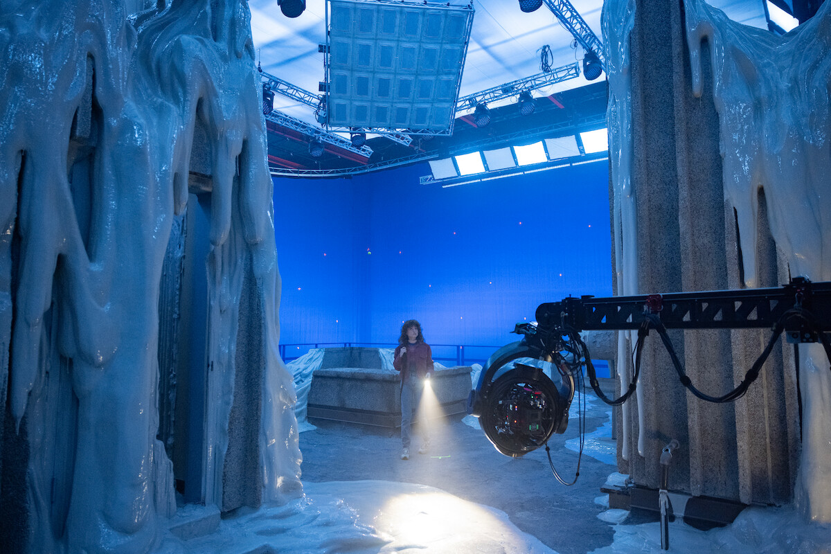 Natalia Dyer as Nancy Wheeler behind-the-scenes of ‘Stranger Things 5’