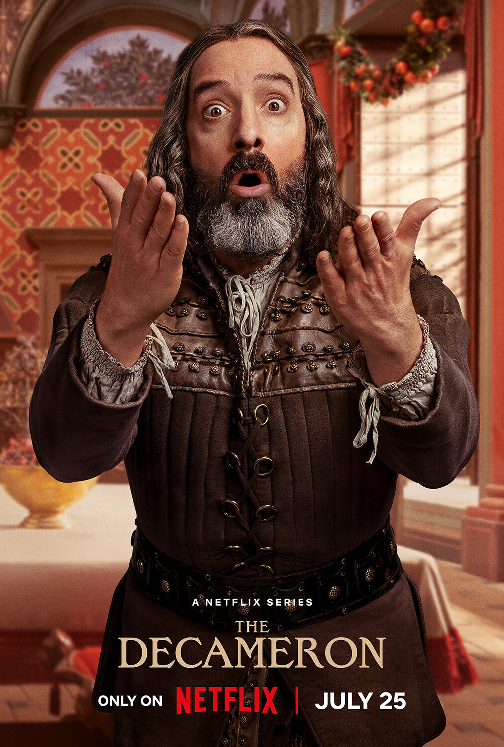 Tony Hale as Sirisco in ‘The Decameron’ Season 1.