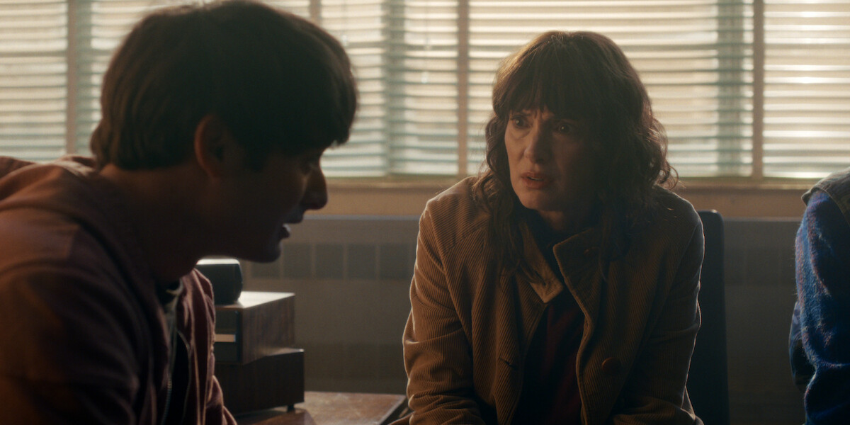 Noah Schnapp as Will Byers and Winona Ryder as Joyce Byers in ‘Stranger Things 5’