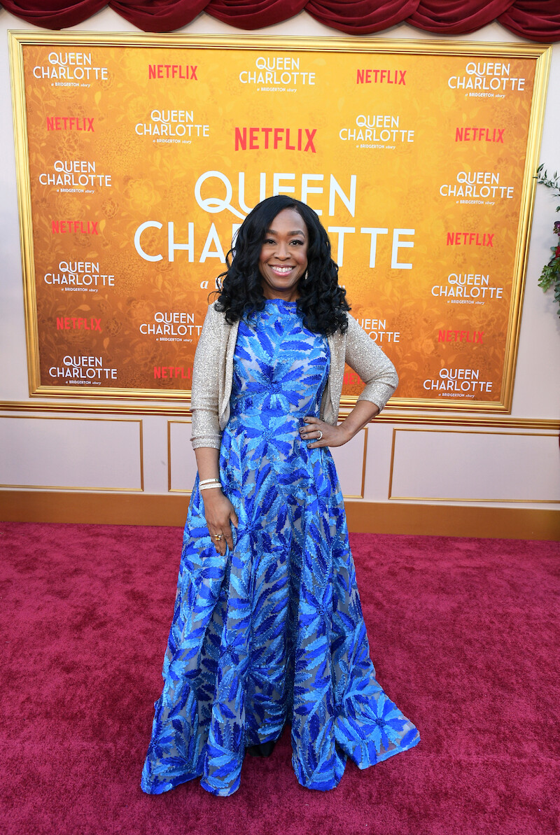Shonda Rhimes attends Netflix's Queen Charlotte: A Bridgerton Story World Premiere at Regency Village Theatre on April 26, 2023 in Los Angeles, California.
