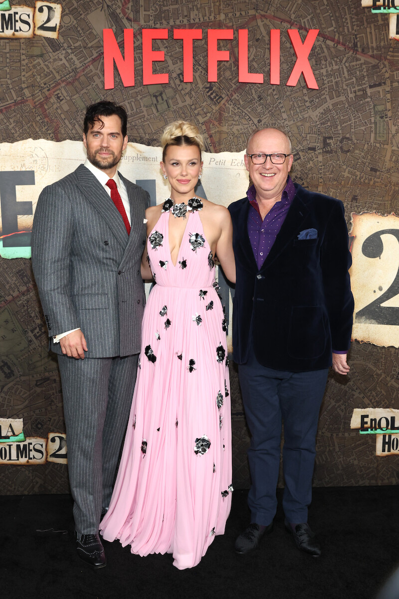 Henry Cavill, Millie Bobby Brown, and director Harry Bradbeer