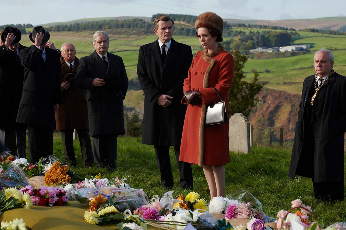 Queen Elizabeth at the mining disaster in Aberfan