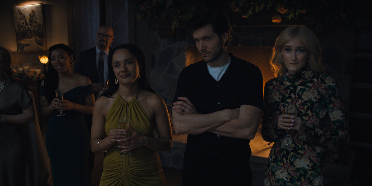 Karla Crome as Nell, Jeff Wilbusch as Jules, and Gus Birney as Portia in ‘Something Very Bad Is Going To Happen’