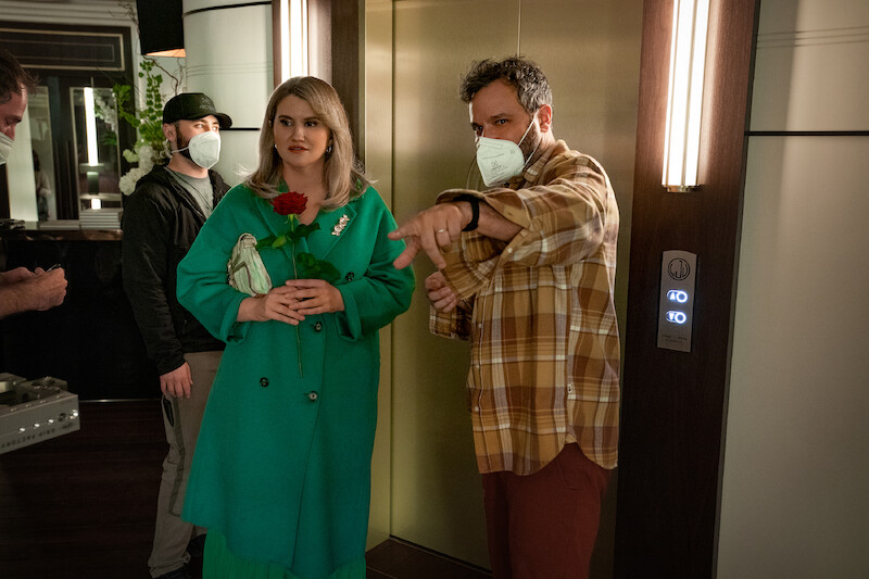 Jillian Bell as Susan and Writer/Director Jeremy Garelick.
