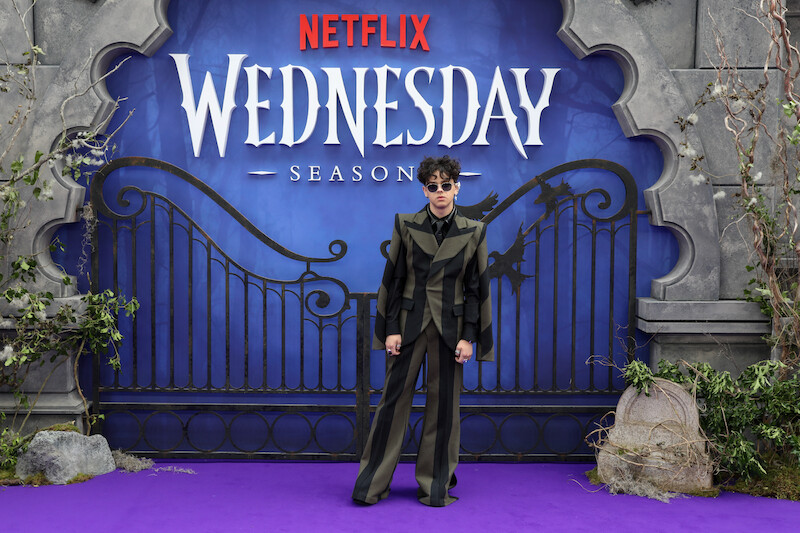 Isaac Ordonez attends the global premiere of 'Wednesday' Season 2, Part 1.