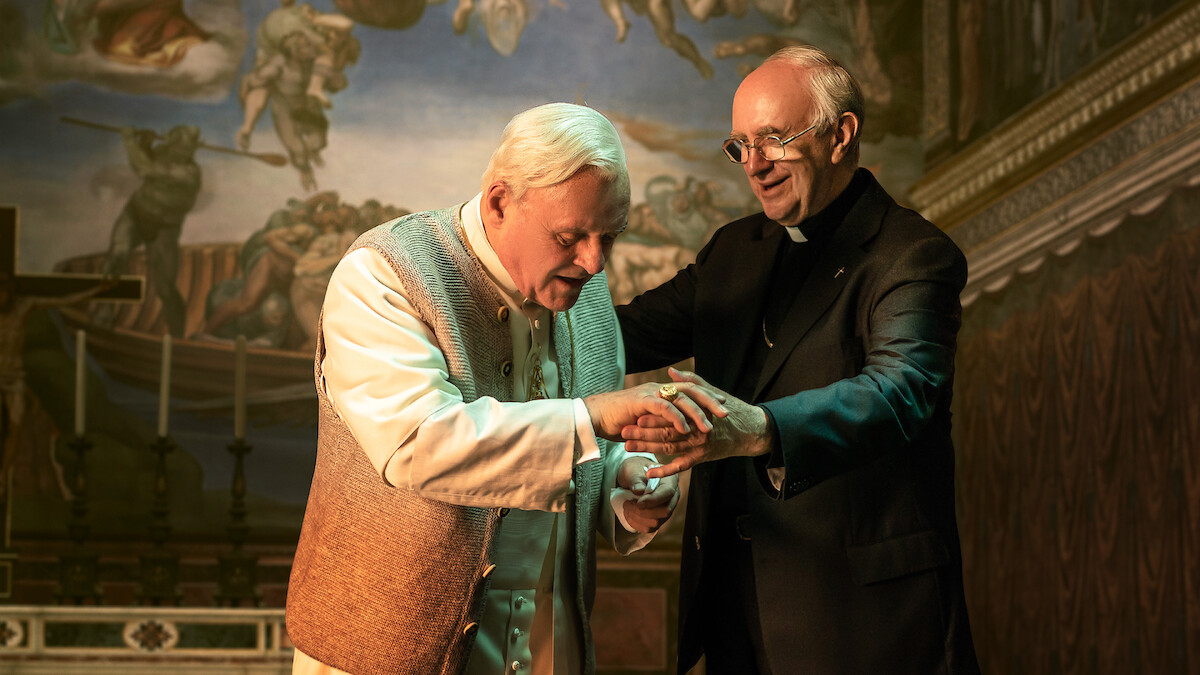 Anthony Hopkins and Jonathan Pryce