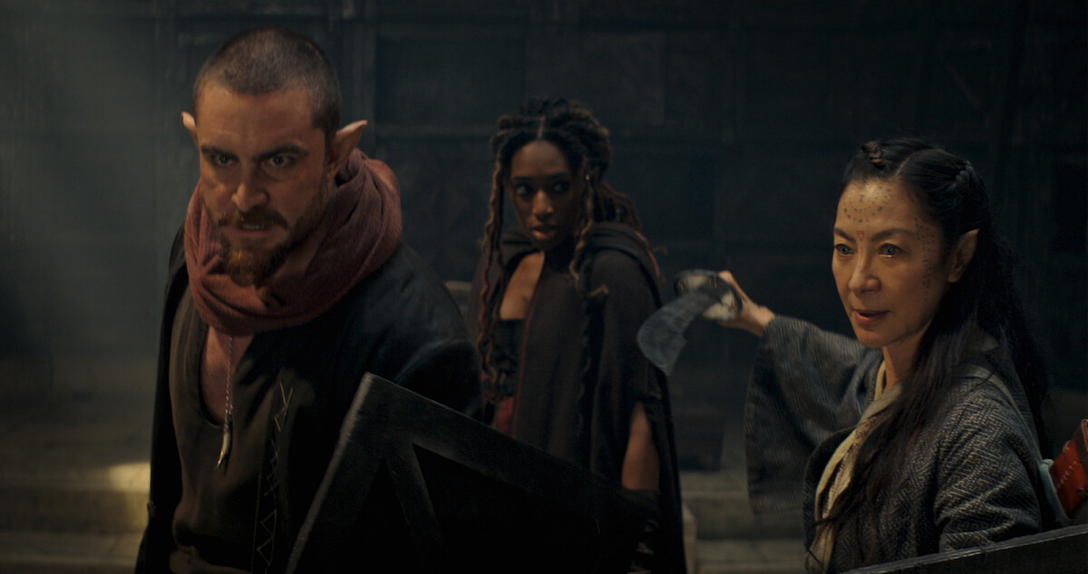Fjall, Eile, and Scian in The Witcher: Blood Origin.
