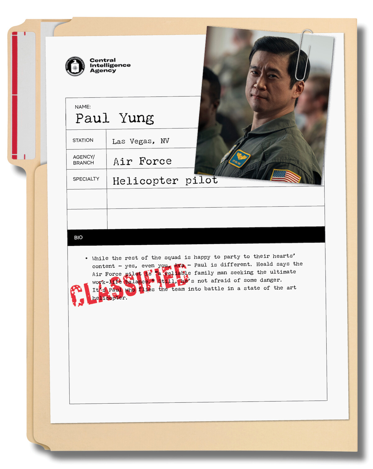 A dossier file for Paul Yung