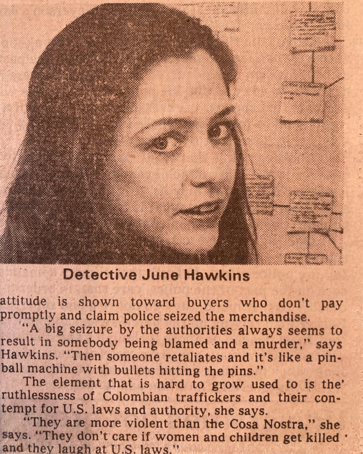 June Hawkins-Singleton, the real Miami Police Department detective, who was played by Juliana Aidén Martinez in the series ‘Griselda.’