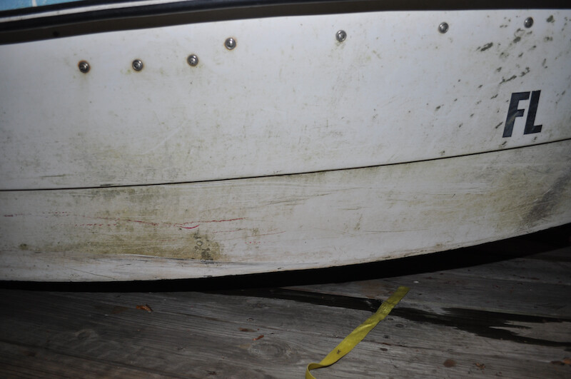 The origin of red paint smudges on Pat’s Stumpnocker has never been identified. 