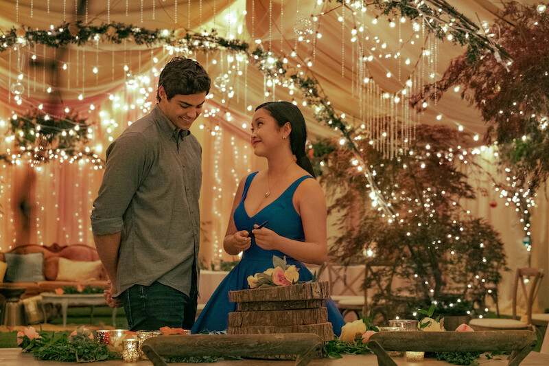 Noah Centineo as Peter and Lana Condor as Lara Jean.