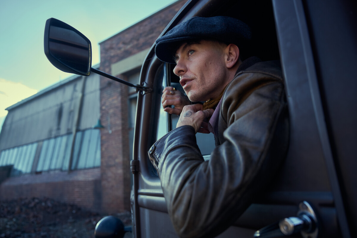 Barry Keoghan in character on the set of the ‘Peaky Blinders’ movie.