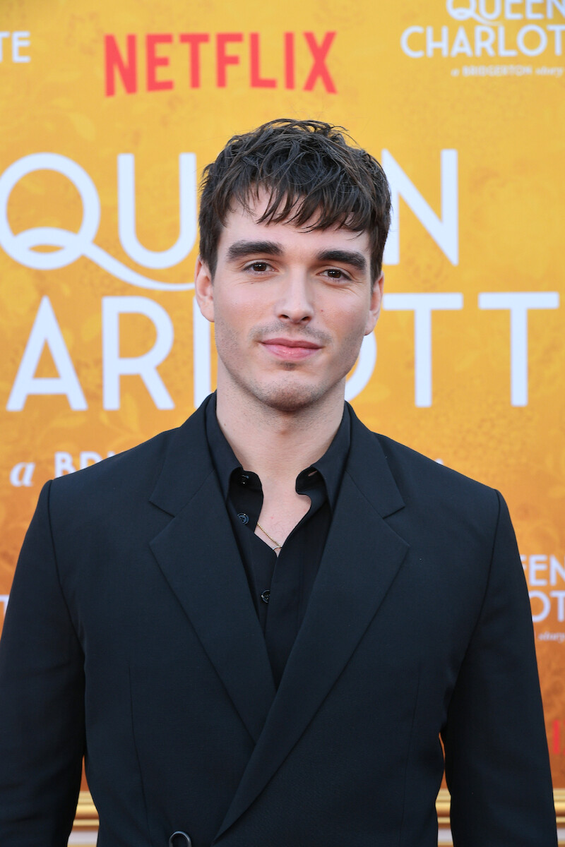 Corey Mylchreest attends Netflix's Queen Charlotte: A Bridgerton Story World Premiere at Regency Village Theatre on April 26, 2023 in Los Angeles, California.