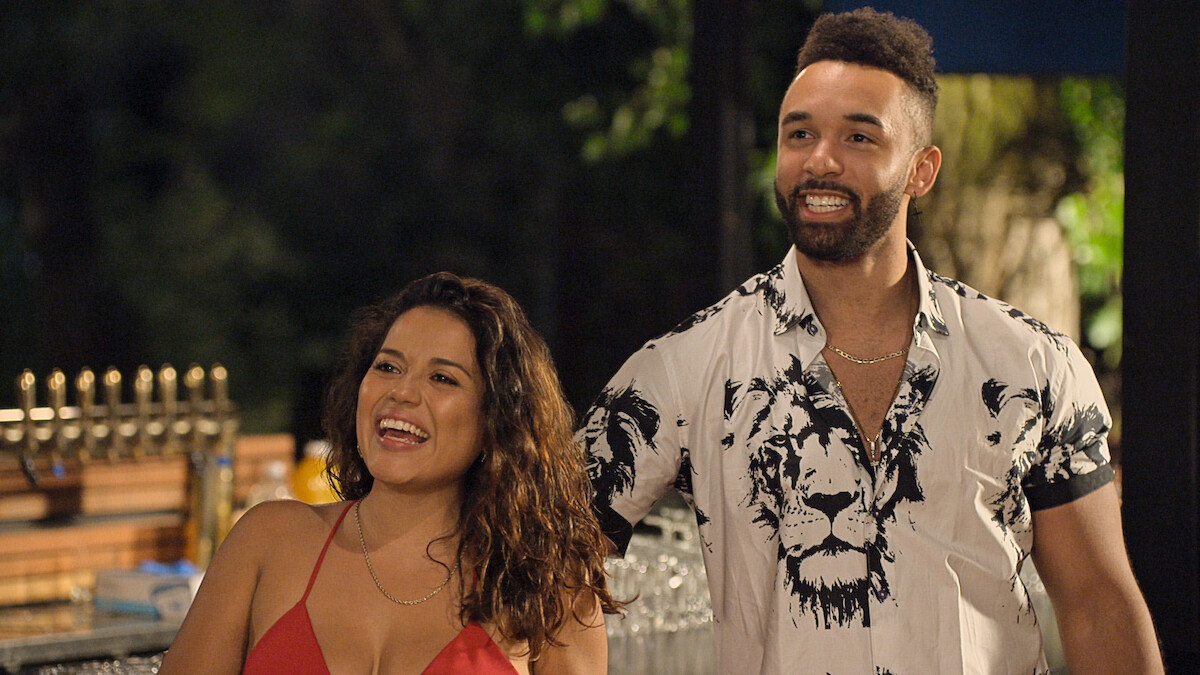 Nancy and Bartise smile together.