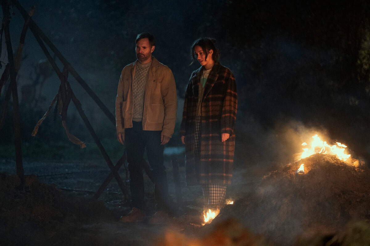 Will Forte as Gilbert Power, Robyn Cara as Emmy Sizergh in Episode 107 of ‘Bodkin’