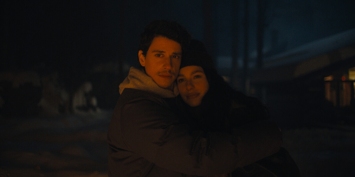 Adam DiMarco as Nicky Cunningham and Camila Morrone as Rachel Harkin in ‘Something Very Bad Is Going To Happen’