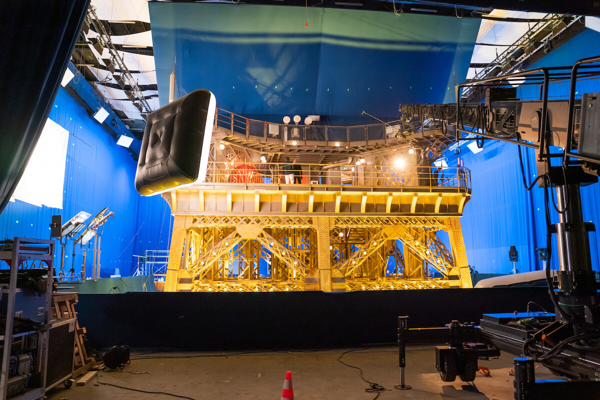 Eiffel Tower replica on the set of Murder Mystery 2