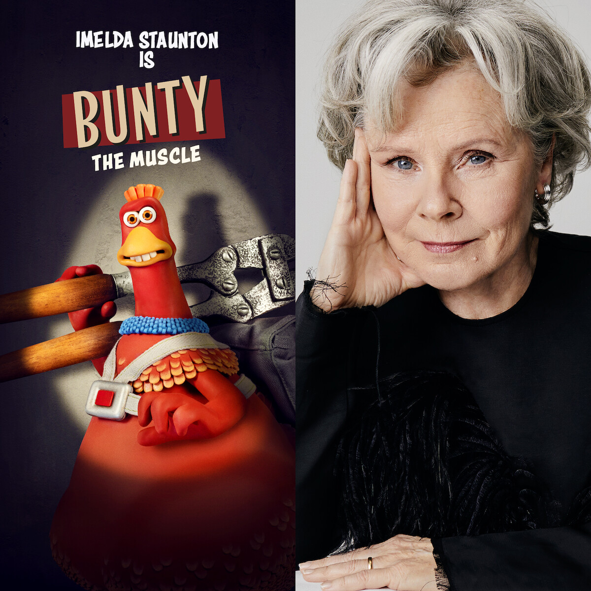 Imelda Staunton plays Bunty in Chicken Run: Dawn of the Nugget.