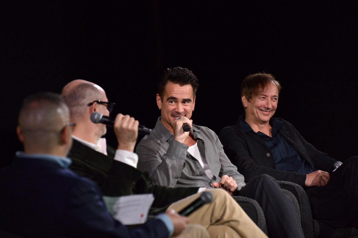 Berger, Farrell and Bertelmann at a panel about Ballad of a Small Player