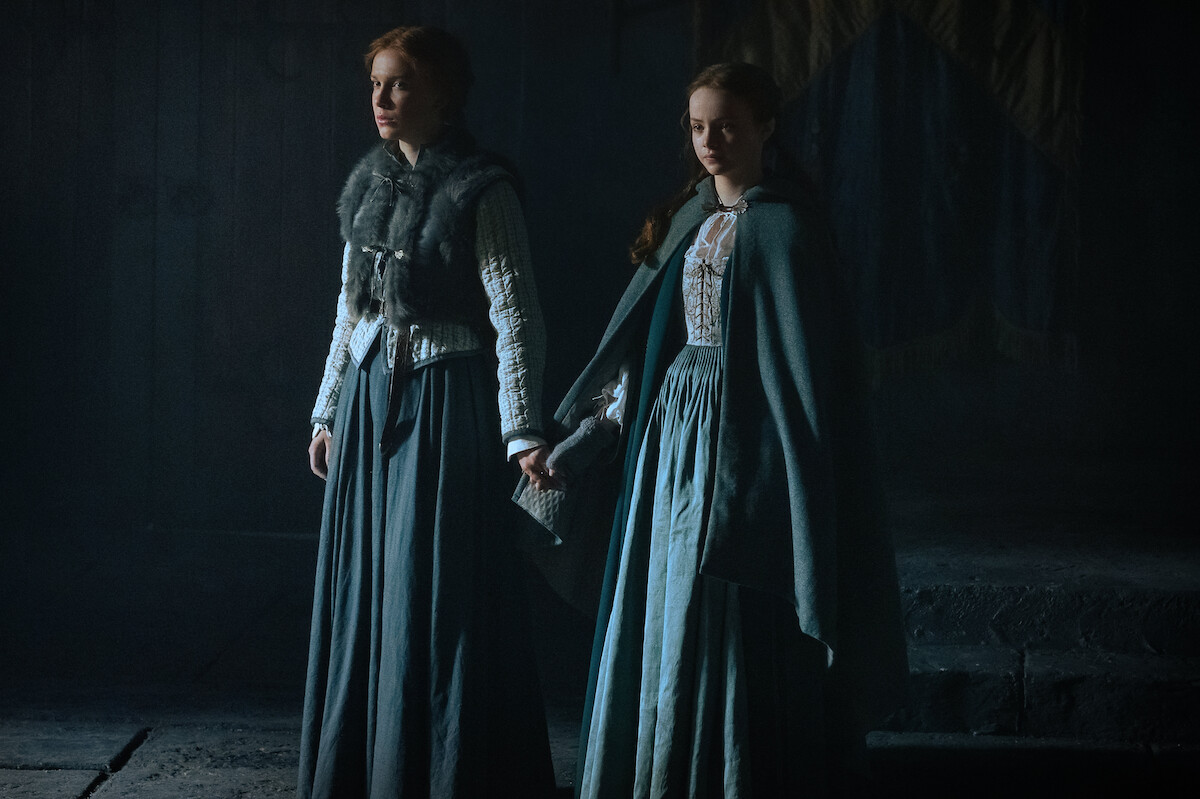 Millie Bobby Brown as Elodie and Brooke Carter as Floria in ‘Damsel’.