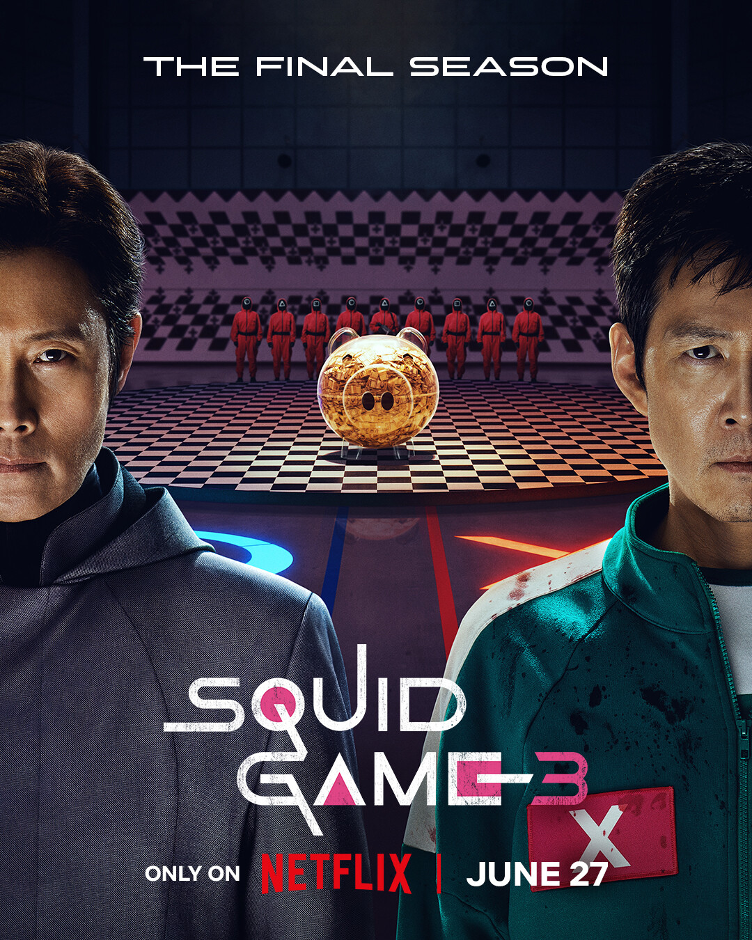 ‘Squid Game’ Season 3 promotional poster featuring Front Man and Gi-hun.
