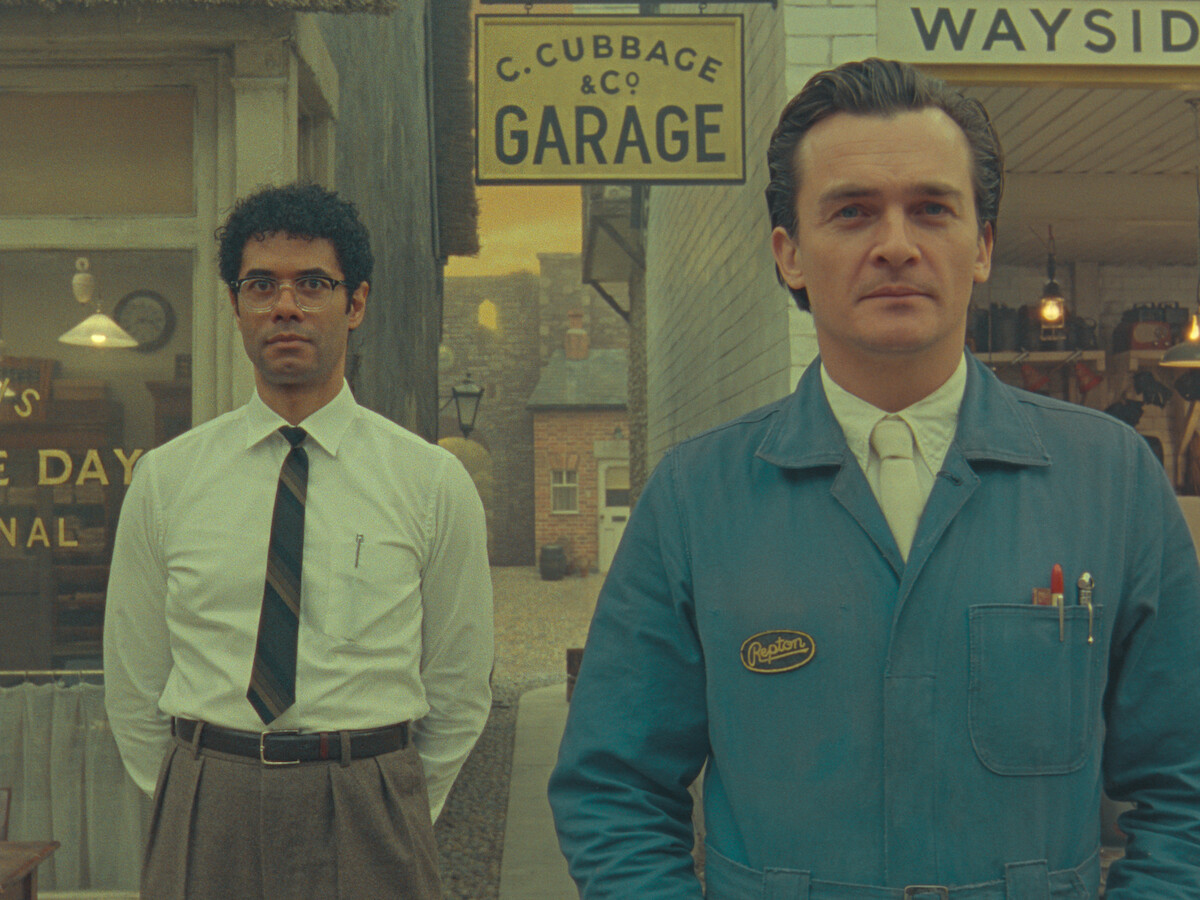 Richard Ayoade as the Reporter and Rupert Friend as Claud in a still from ‘The Rat Catcher.’