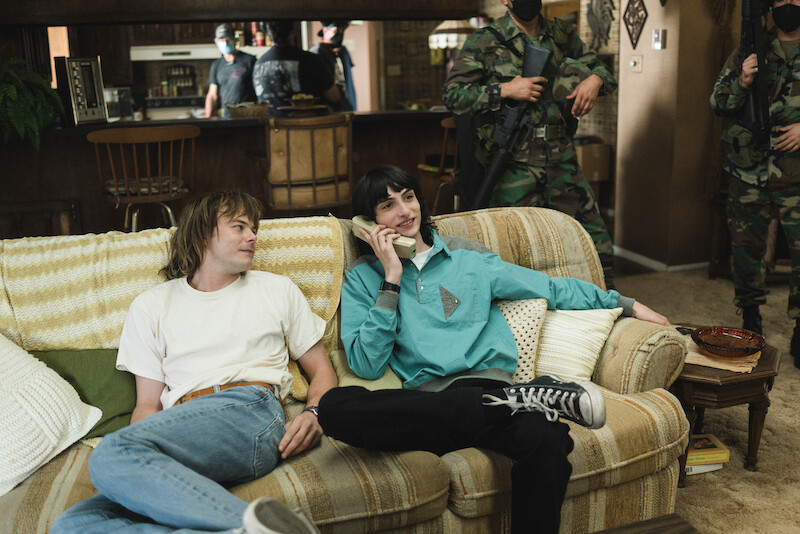 Charlie Heaton (left) and Wolfhard. - 68 Behind-the-Scenes pics from ‘Stranger Things’ Season 4 You Have to See Slideshow