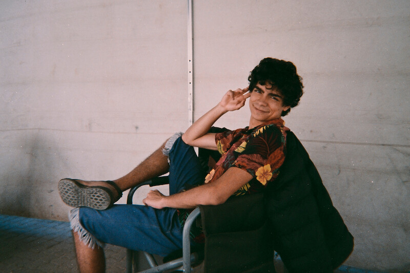 Iñaki Godoy as Monkey D. Luffy smiles at the camera on the set of Season 1 of 'One Piece.'