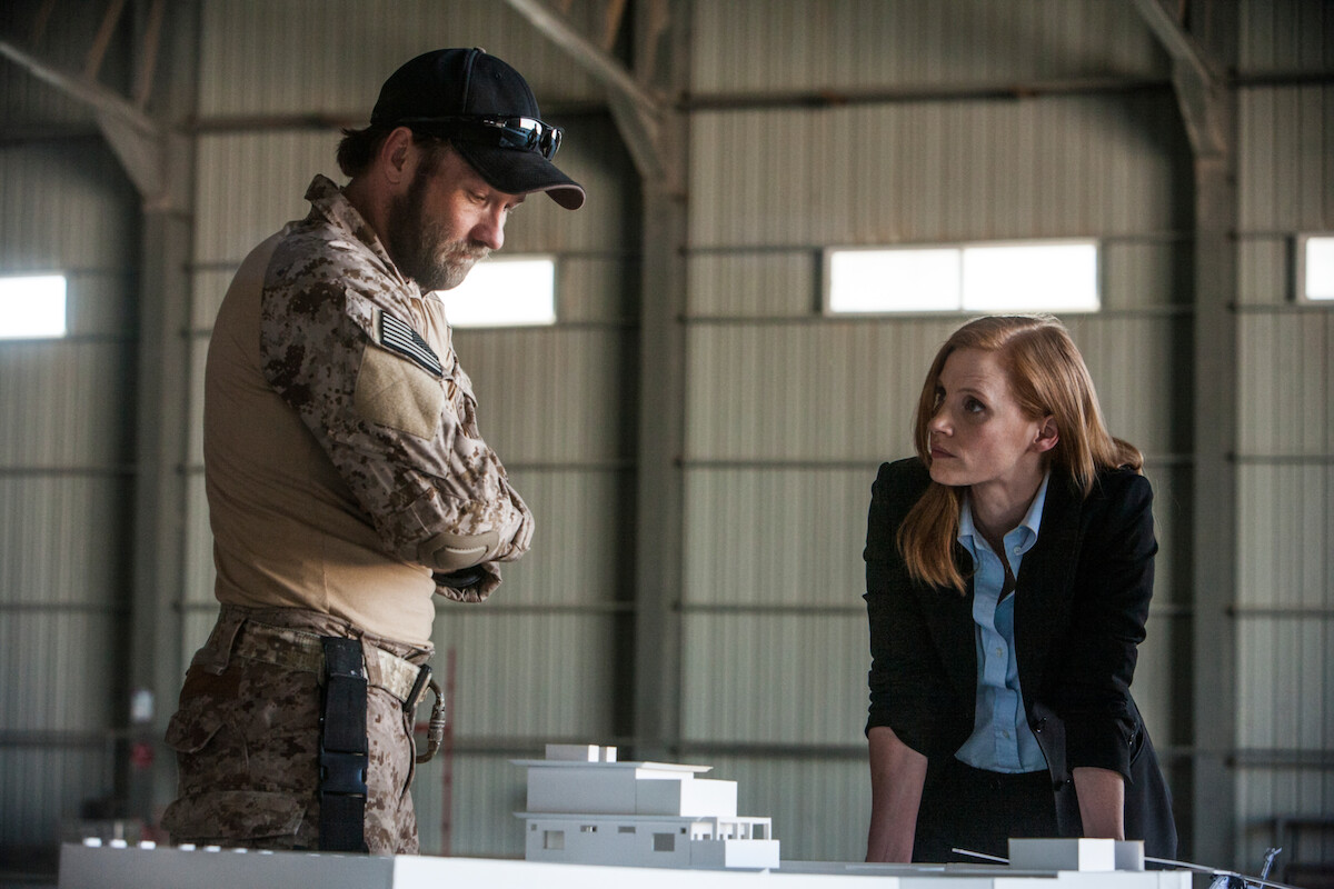 Zero Dark Thirty, from left: Joel Edgerton, Jessica Chastain, 2012
