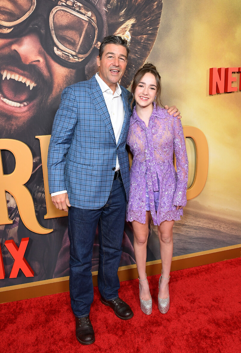 The father (Chandler) and daughter (Barkley) duo reunite on the red carpet.