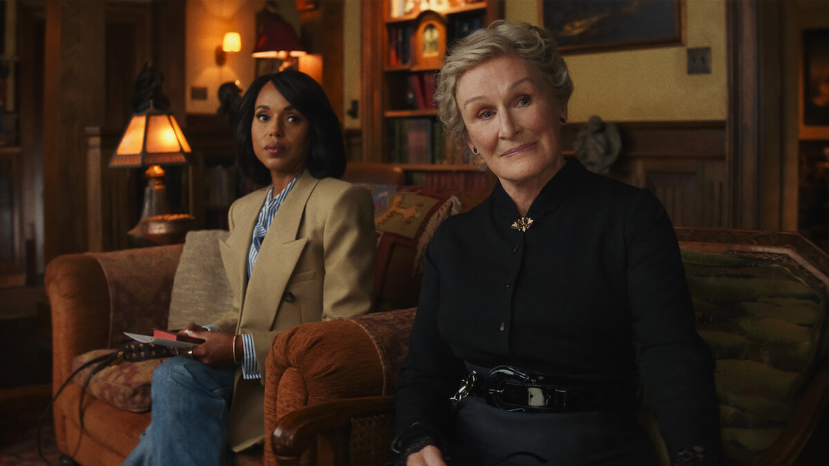 Back In Action. Glenn Close as Ginny in Back In Action. Cr. John Wilson/Netflix © 2024.