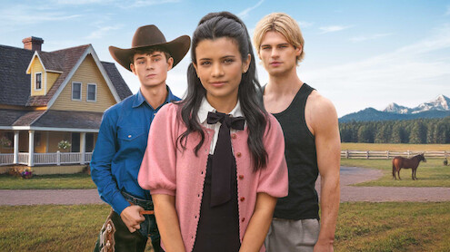 Ashby Gentry as Alex, Nikki Rodriguez as Jackie and Noah LaLonde as Cole in 'My Life with the Walter Boys' Season 2.