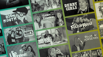 Grid of Netflix Original sitcom series. 