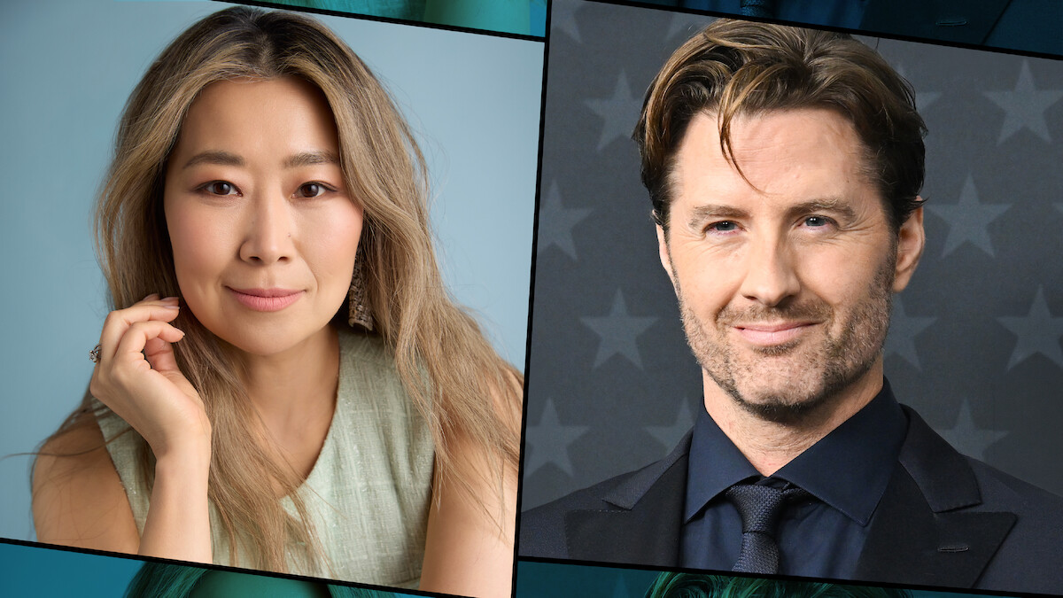 Headshots of Maggie Kang and Chris Appelhans