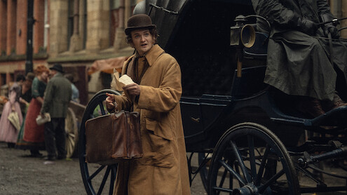 Jack Gleeson as Byron Hedges in 'House of Guinness' Season 1.