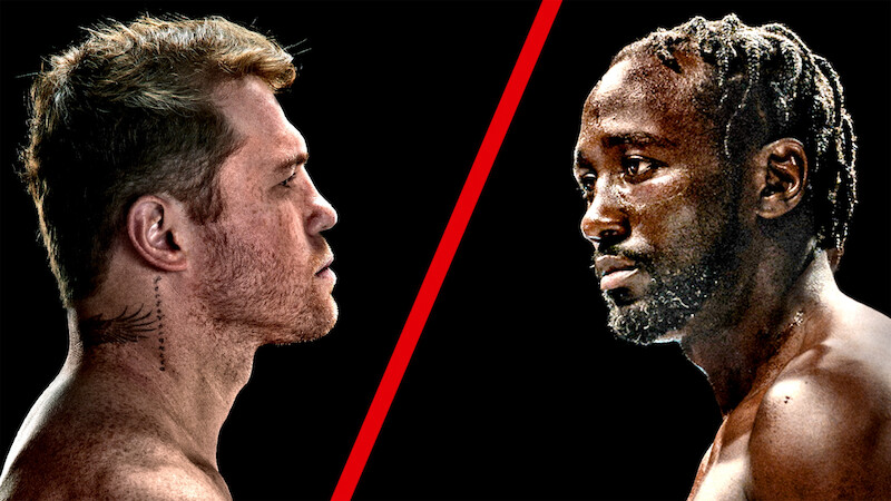 Terence Crawford and Canelo Alvarez facing off