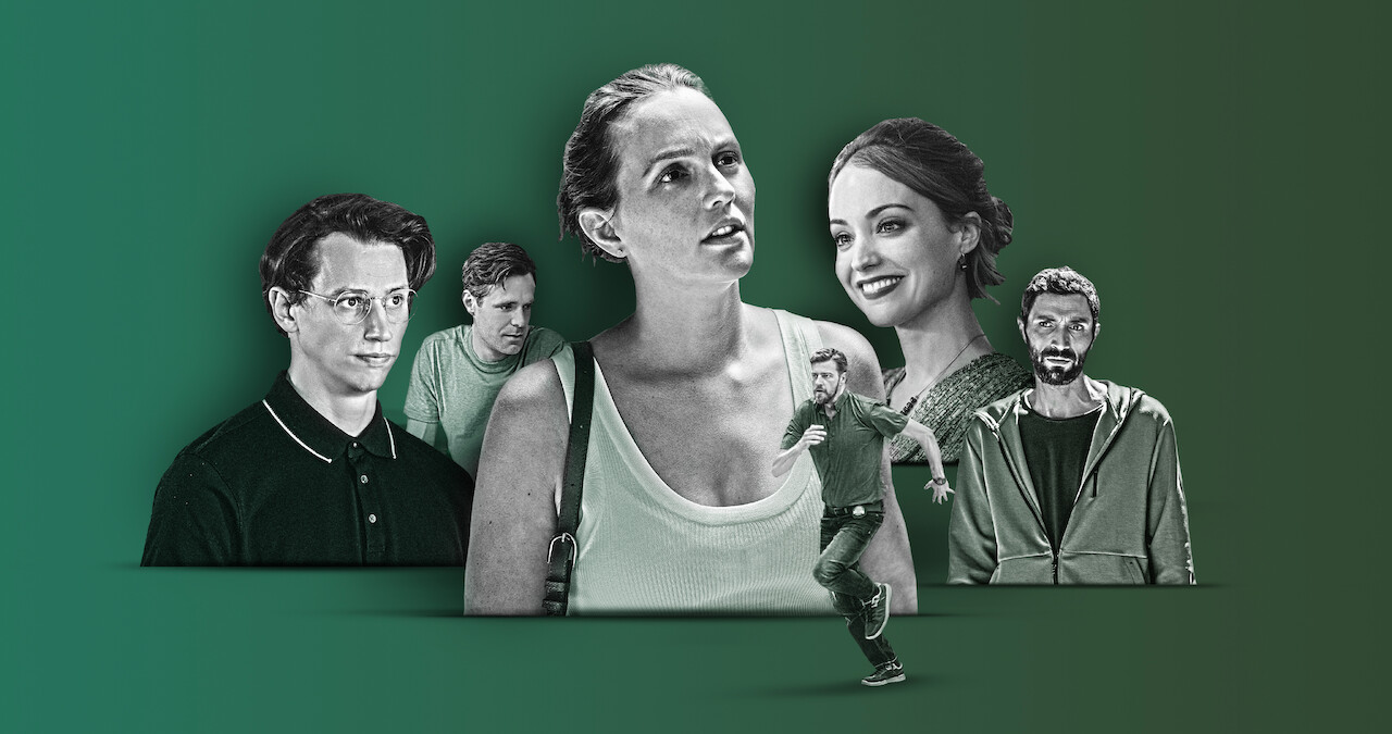 A composite illustration of the main characters in The Weekend Away