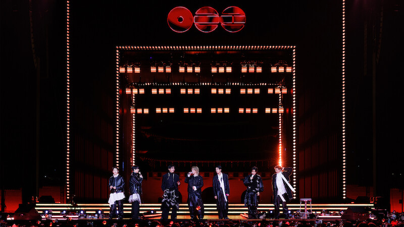 (L to R) SUGA, JIMIN, JIN, JUNG KOOK, V, J-HOPE, RM at BTS The Comeback Live | Arirang at Gwanghwamun Square on March 21st in Seoul, Korea / BIGHIT MUSIC AND NETFLIX © 2026