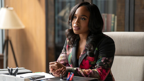 Beauty In Black. Taylor Polidore Williams as Kimmie in episode 212 of Beauty In Black. Cr. Quantrell Colbert/Netflix © 2025