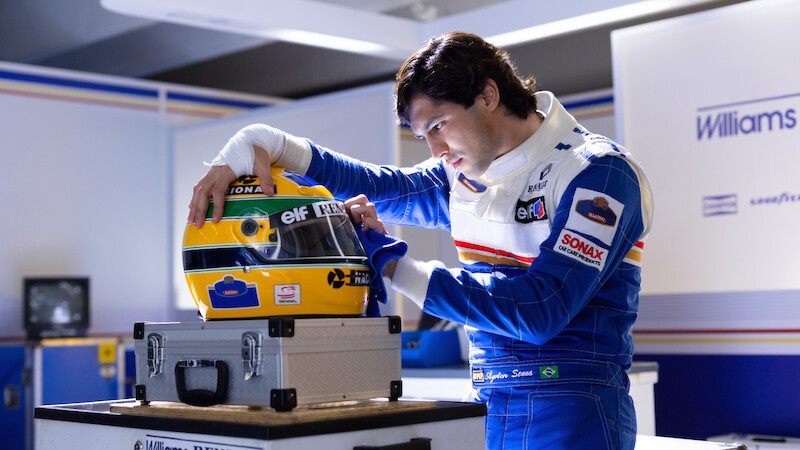 Gabriel Leone as Ayrton Senna in 'Senna'