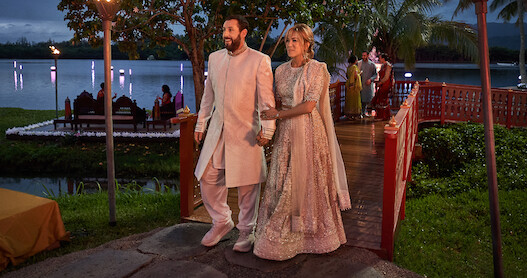 Jennifer Aniston and Adam Sandler attend a wedding in 'Murder Mystery 2.'