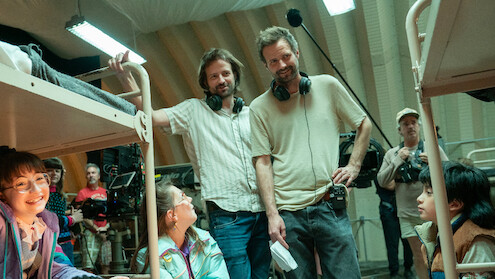 Matt Duffer and Ross Duffer behind-the-scenes of 'Stranger Things 5'