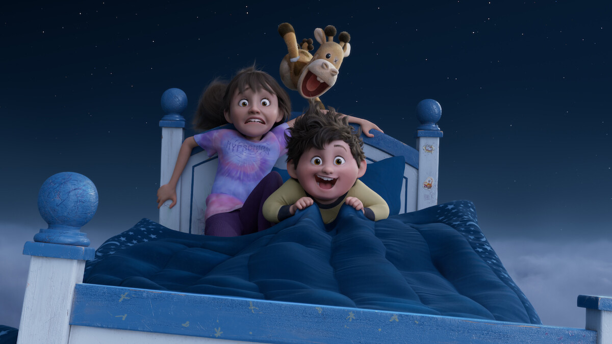 Stevie and her little brother Elliot in the animated feature 'In Your Dreams'