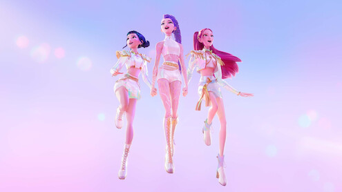 Zoey, Rumi, and Mira in 'KPop Demon Hunters'
