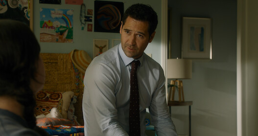 A close up of Mickey Haller in 'The Lincoln Lawyer'