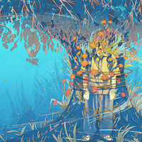 An illustration of José Arcadio Buendía tied to a tree