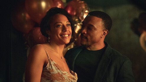 Rosalind Eleazar as Kat Donovan and Ashley Walters as Josh Buchanan in 'Missing You'