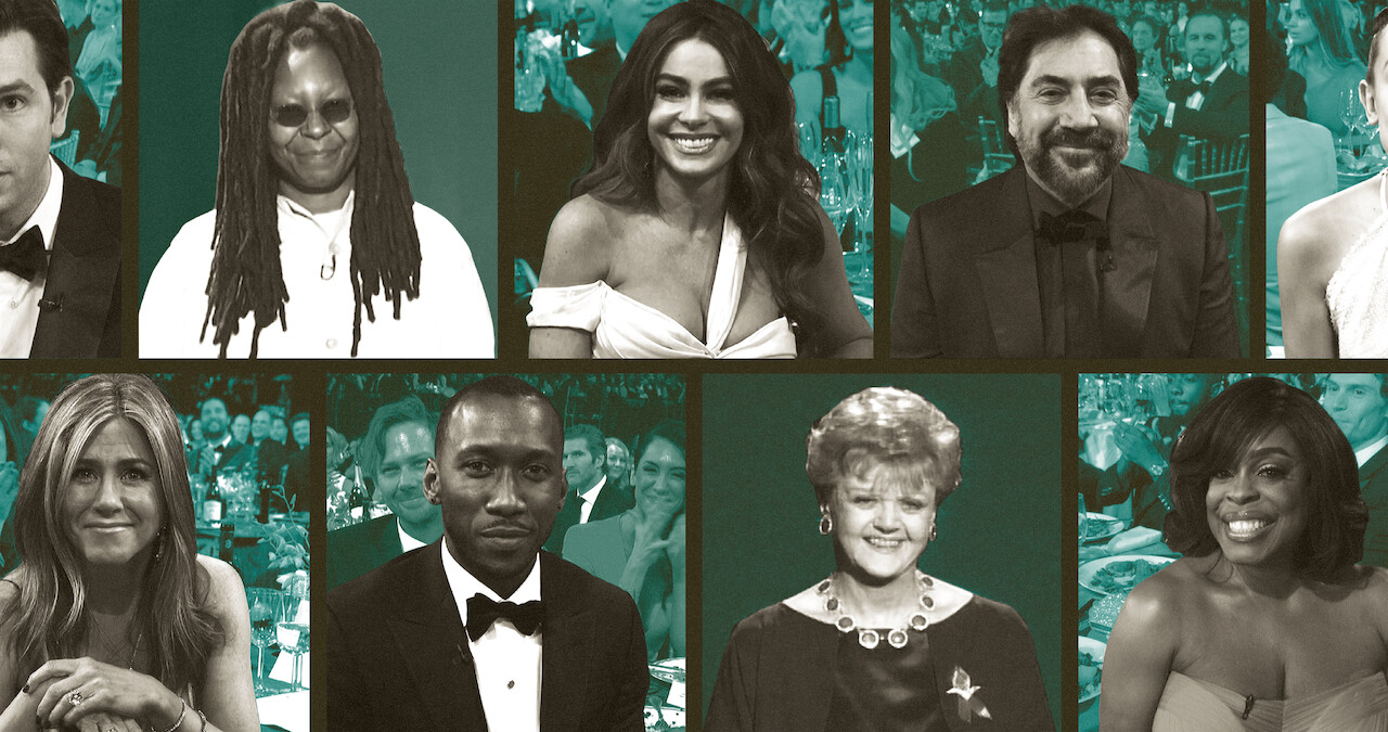 Whoopi Goldberg, Sofía Vergara, Javier Bardem, Jennifer Aniston, Mahershala Ali, Angela Lansbury, and Niecy Nash Betts