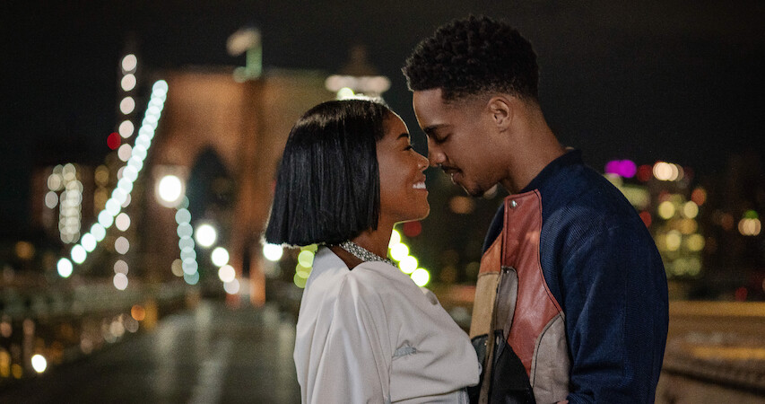 Gabrielle Union as Jenna and Keith Powers as Eric in 'The Perfect Find'.